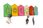 AHOYWOOD Solid Wood (Hand Painted) Wall Keyhanger for Home, Office,Kitchen