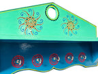 AHOYWOOD Solid Wood Wall Keyhanger with Shelf (Hand Painted) for Home, Office,Kitchen
