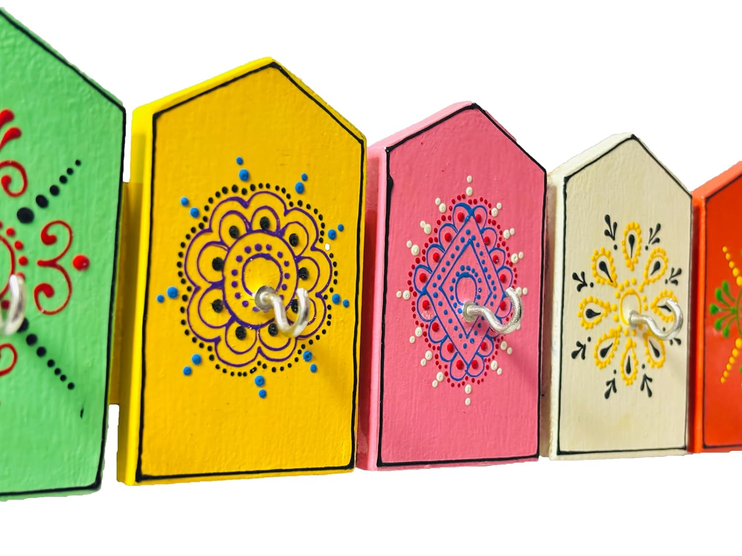 AHOYWOOD Solid Wood (Hand Painted) Wall Keyhanger for Home, Office,Kitchen